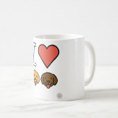 I Liebe Tasse Hunde (Emojis) (VorderseiteRechts)