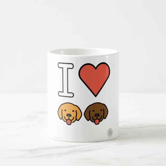 I Liebe Tasse Hunde (Emojis) (Mittel)