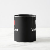 I Liebe-Tasse - Schwarzes - addieren Sie Text Tasse (Zentrum)