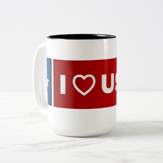 I LIEBE TASSE USA (Vorderseite Links)