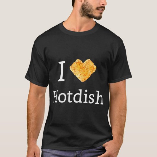 I Liebe Tater Tot Hotdish Minnesota Pride Feinschm T-Shirt (Vorderseite)