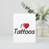 I Liebe Tattoos Postkarte (Stehend Vorderseite)