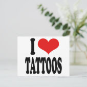 I Liebe Tattoos Postkarte (Stehend Vorderseite)