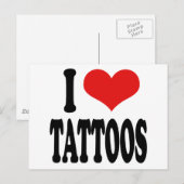 I Liebe Tattoos Postkarte (Vorne/Hinten)