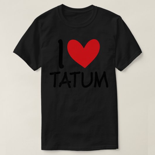 I Liebe Tatum Name Herz Personalisierten Männer Ty T-Shirt (Design vorne)