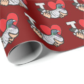I Liebe-Tauben Geschenkpapier (Rolleneckpunkt)