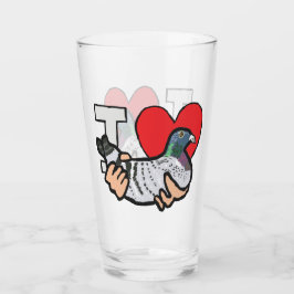 I Liebe-Tauben Glas