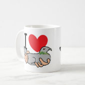 I Liebe-Tauben Kaffeetasse (Vorderseite Links)