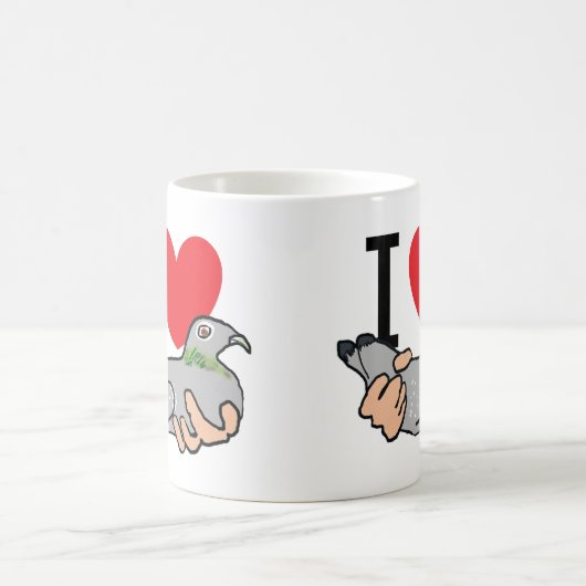 I Liebe-Tauben Kaffeetasse (Mittel)