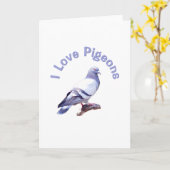 I Liebe-Tauben Karte (Gelbe Blume)