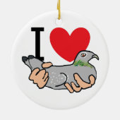I Liebe-Tauben Keramikornament (Hinten)
