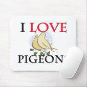 I Liebe-Tauben Mousepad (Mit Mouse)