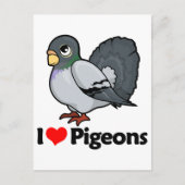 I Liebe-Tauben Postkarte (Vorderseite)
