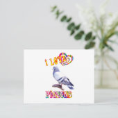 I Liebe-Tauben Postkarte (Stehend Vorderseite)