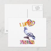 I Liebe-Tauben Postkarte (Vorne/Hinten)
