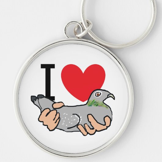 I Liebe-Tauben Schlüsselanhänger (Vorne)