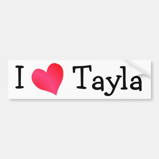 I Liebe Tayla Autoaufkleber (Vorne)
