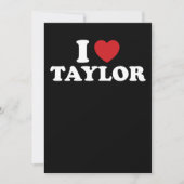 I Liebe Taylor Name I Heart Groovy Einladung (Vorderseite)