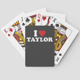 I Liebe Taylor Name I Heart Groovy Spielkarten