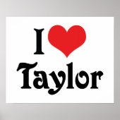 I Liebe Taylor Poster (Vorne)