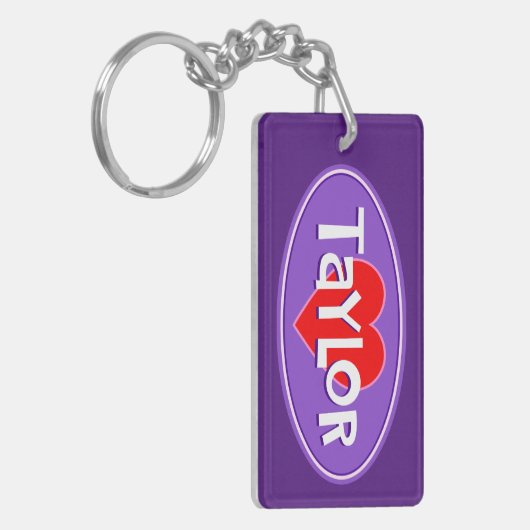 I Liebe Taylor Schlüsselanhänger (Vorderseite links)