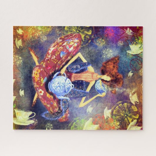I Liebe Tea Girl Puzzle Fantasy Gemälde (Horizontal)