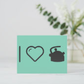 I Liebe Tea Kettles Postkarte (Stehend Vorderseite)