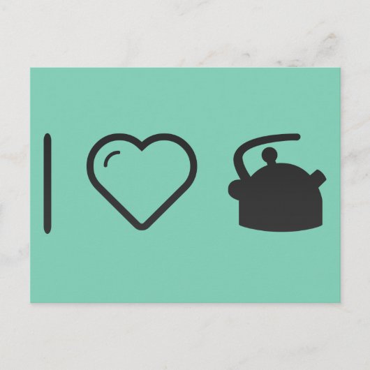 I Liebe Tea Kettles Postkarte (Vorderseite)