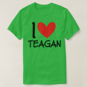 I Liebe Teagenname Personalisiert Girl BESTE FREUN T-Shirt (Design vorne)
