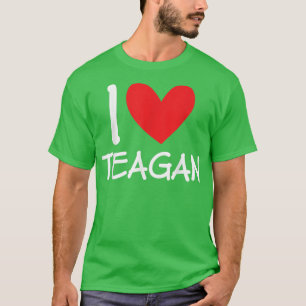 I Liebe Teagenname Personalisiert Girl Beste Freun T-Shirt