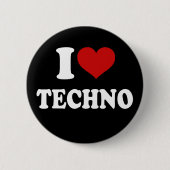 I Liebe Techno Button (Vorderseite)