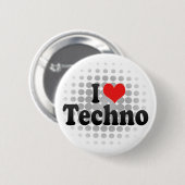 I Liebe Techno Button (Vorne & Hinten)