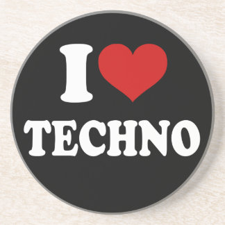I Liebe Techno Getränkeuntersetzer