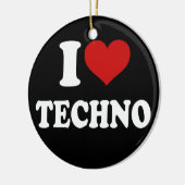 I Liebe Techno Keramikornament (Links)