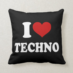 I Liebe Techno Kissen