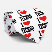 I Liebe Techno Krawatte (Gerollt)