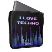 I Liebe Techno Laptopschutzhülle (Vorne Rechts)