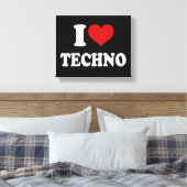 I Liebe Techno Leinwanddruck (Insitu (Schlafzimmer))