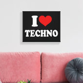 I Liebe Techno Leinwanddruck (Insitu (Wohnzimmer))