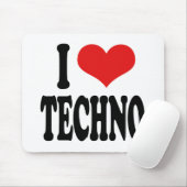 I Liebe Techno Mousepad (Mit Mouse)