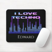 I Liebe Techno Mousepad (Mit Mouse)