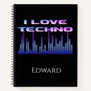 I Liebe Techno Notizblock