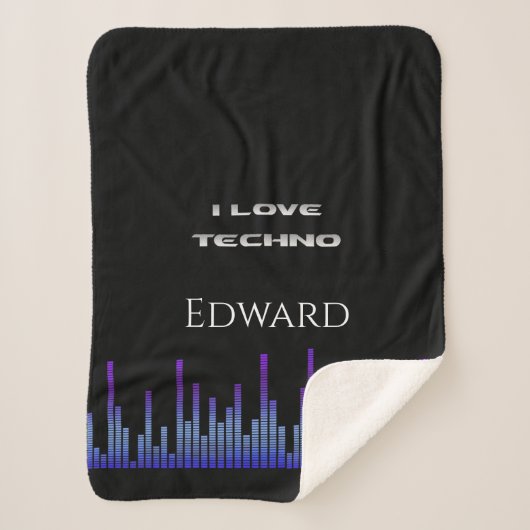 I Liebe Techno Sherpadecke (Vorderseite)