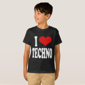 I Liebe Techno T-Shirt (Vorne ganz)