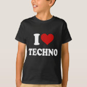 I Liebe Techno T-Shirt (Vorderseite)