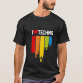 I Liebe Techno T - Shirt (Vorderseite)