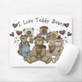 I Liebe Teddy Bears Heartsakes Mousepad (Mit Mouse)