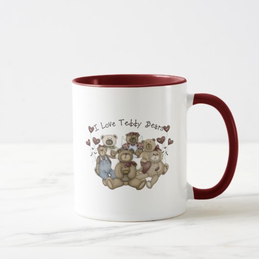 I Liebe Teddy Bears Heartsakes Tasse (Rechts)