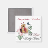 I Liebe Teddy Bears Lady Bug Bear Magnet (Vorderseite/Rückseite)