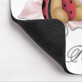 I Liebe Teddy Bears Lady Bug Bear Mousepad (Ecke)